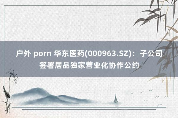 户外 porn 华东医药(000963.SZ)：子公司签署居品独家营业化协作公约